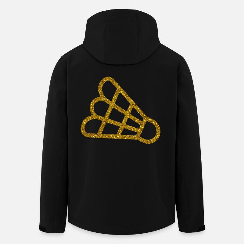 Gold Badminton - Recycelte Männer Softshell-Jacke von Stanley/Stella - Schwarz