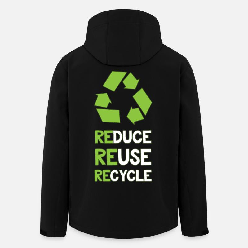 Umweltschutz Recycling - Recycelte Männer Softshell-Jacke von Stanley/Stella - Schwarz
