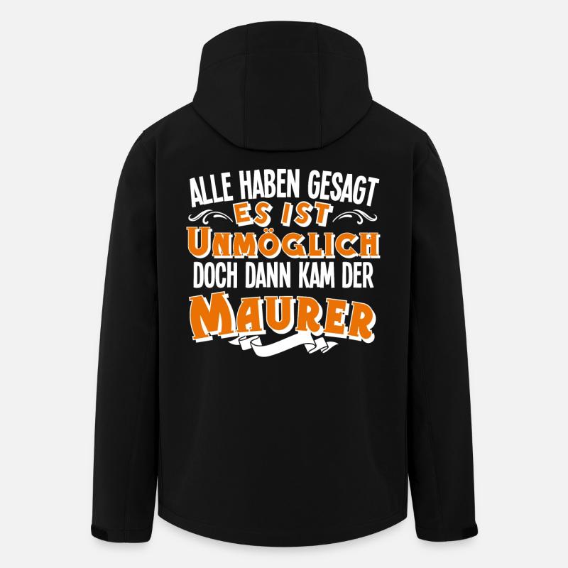 Maurer - Recycelte Männer Softshell-Jacke von Stanley/Stella - Schwarz