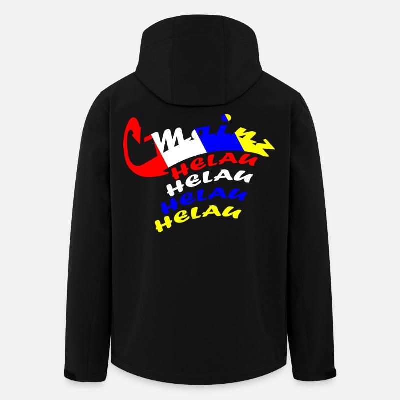 Conception du carnaval de Helau - Veste softshell homme en polyester recyclé Stanley/Stella - noir