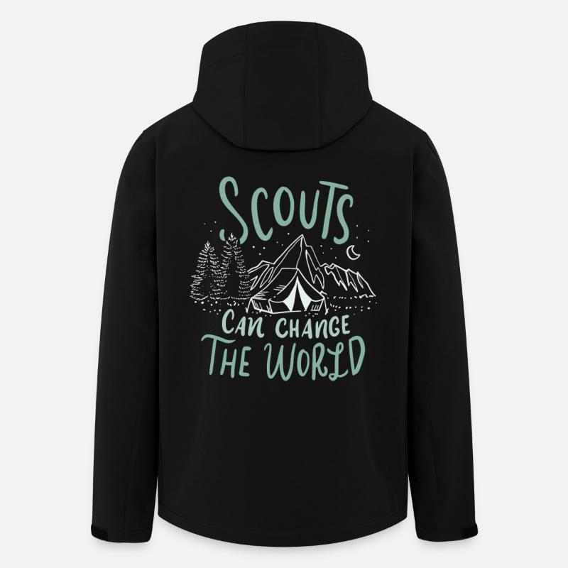 Pfadfinder Camping Zelten Geschenk - Recycelte Männer Softshell-Jacke von Stanley/Stella - Schwarz