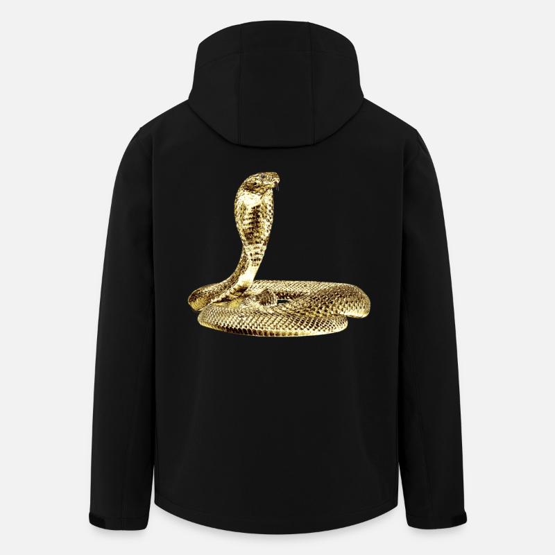 Cobra à l’attaque de Black - Veste softshell homme en polyester recyclé Stanley/Stella - noir