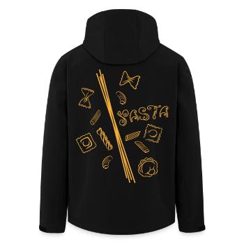 Pasta, italian food. Cook italian. Noodles. - Men’s Recycled Softshell Jacket by Stanley/Stella - black - Back - AI Model Male 185 light (185cm)
