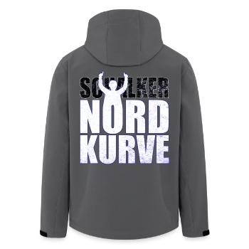 Schalker Nordkurve Schriftzug Geschenkidee - Recycelte Männer Softshell-Jacke von Stanley/Stella - Schwarz - Hinten - AI Model Male 185 light (185cm)