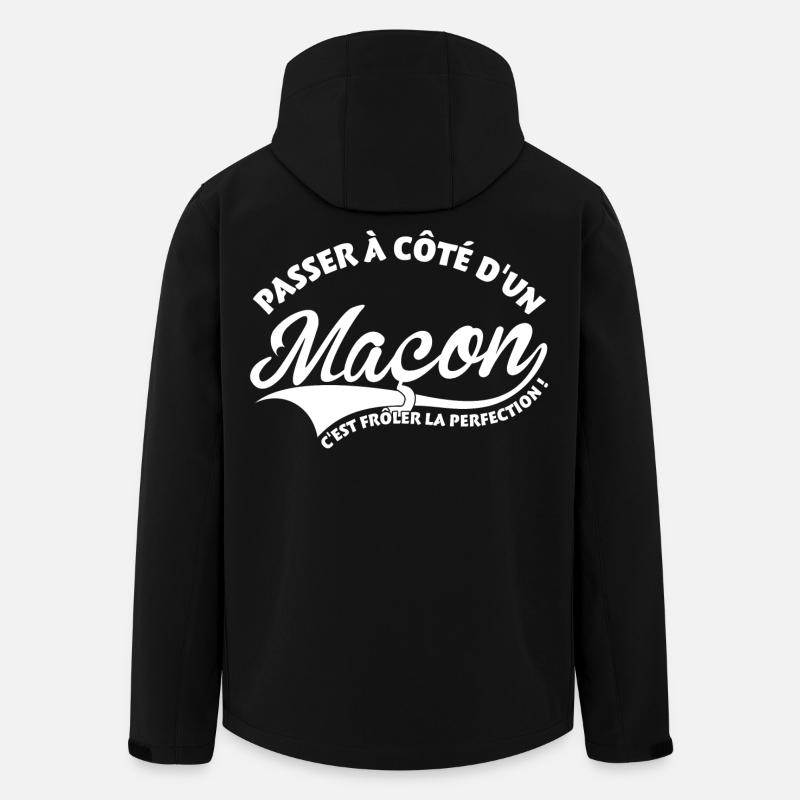 Maçon Perfection - Veste softshell homme en polyester recyclé Stanley/Stella - noir