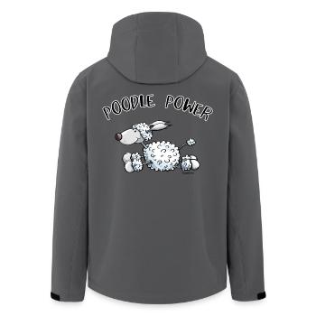 Poodle Power - Recycelte Männer Softshell-Jacke von Stanley/Stella - Anthrazit - Hinten - AI Model Male 185 light (185cm)