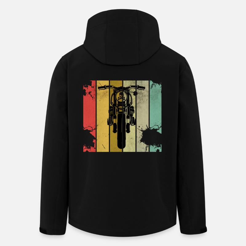Motorcycle Biker Retro - Men’s Recycled Softshell Jacket by Stanley/Stella - black