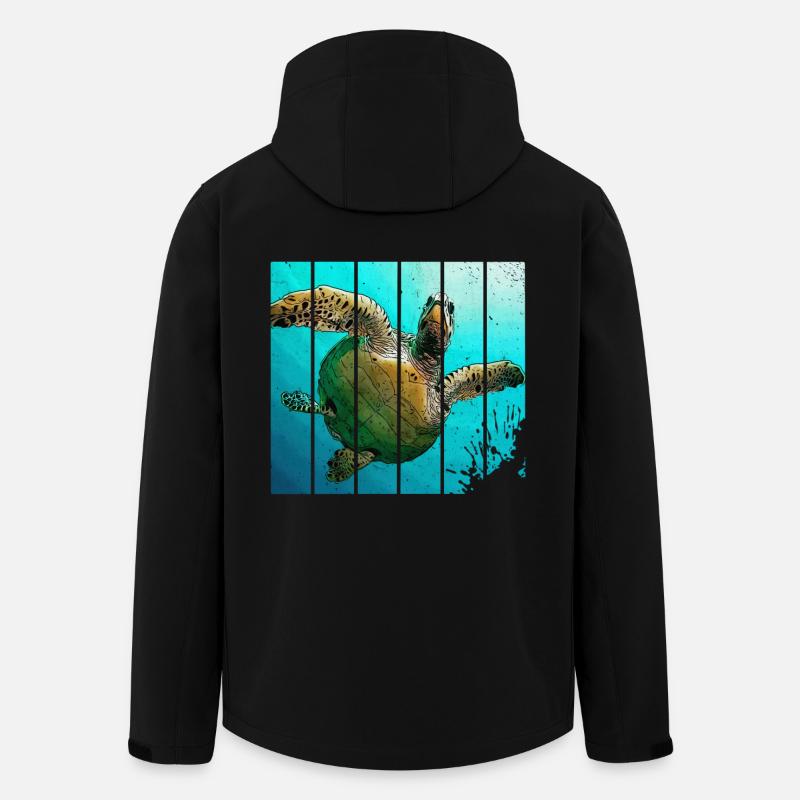 Schildkröte - Recycelte Männer Softshell-Jacke von Stanley/Stella - Schwarz