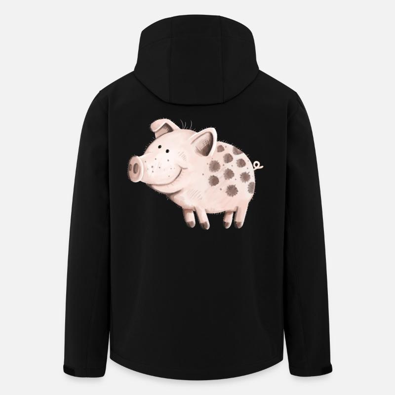 Süßes Schwein - Recycelte Männer Softshell-Jacke von Stanley/Stella - Schwarz