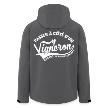 Winemaker Perfection - Men’s Recycled Softshell Jacket by Stanley/Stella - black - Back - AI Model Male 185 light (185cm)