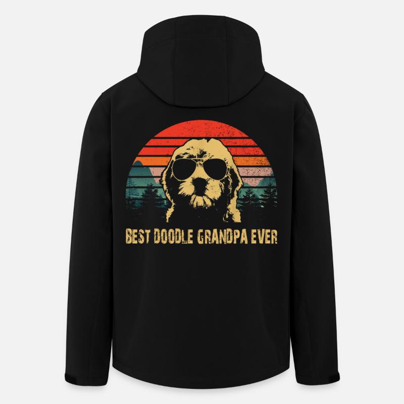 bester Doodle Opa aller Zeiten - Recycelte Männer Softshell-Jacke von Stanley/Stella - Schwarz