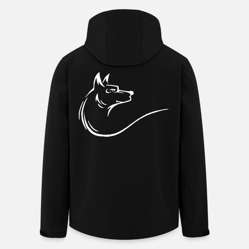 Ein schöner Wolf - minimalistisch - Recycelte Männer Softshell-Jacke von Stanley/Stella - Schwarz