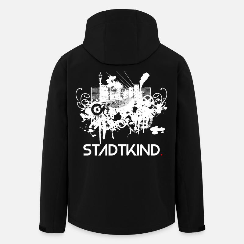 Stadtkind - Recycelte Männer Softshell-Jacke von Stanley/Stella - Schwarz