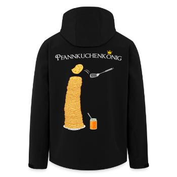Pfannkuchen, Pfannkuchenkönig, Hobbykoch, kochen - Recycelte Männer Softshell-Jacke von Stanley/Stella - Schwarz - Hinten - AI Model Male 185 light (185cm)