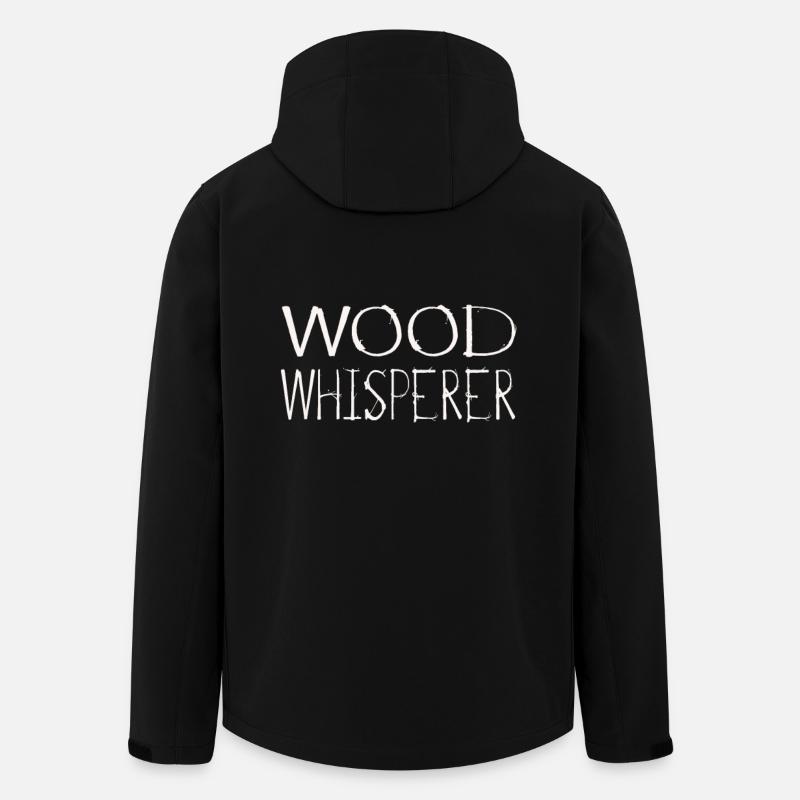 Woodworking Wood Whisperer - Men’s Recycled Softshell Jacket by Stanley/Stella - black