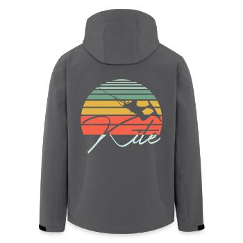 Kitesurf Kite Surfer - Recycelte Männer Softshell-Jacke von Stanley/Stella - Schwarz - Hinten - AI Model Male 185 light (185cm)