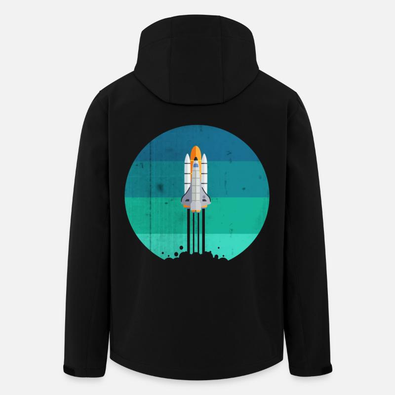 Space rocket rocket launch - Men’s Recycled Softshell Jacket by Stanley/Stella - black