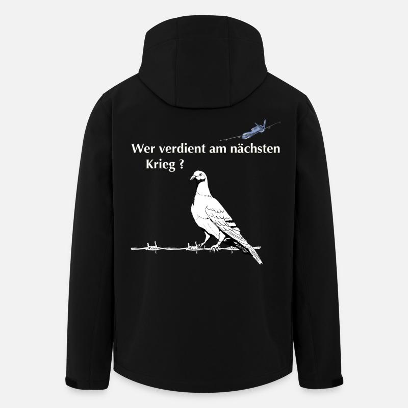 Friedenstaube - Recycelte Männer Softshell-Jacke von Stanley/Stella - Schwarz