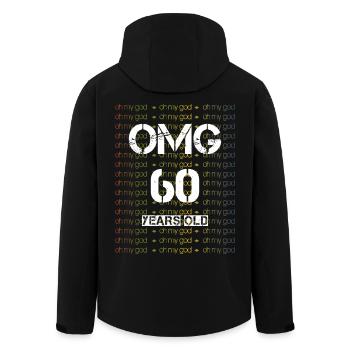 60 - Years old, OMG Vintage Birthday Birthday - Men’s Recycled Softshell Jacket by Stanley/Stella - black - Back - AI Model Male 185 light (185cm)
