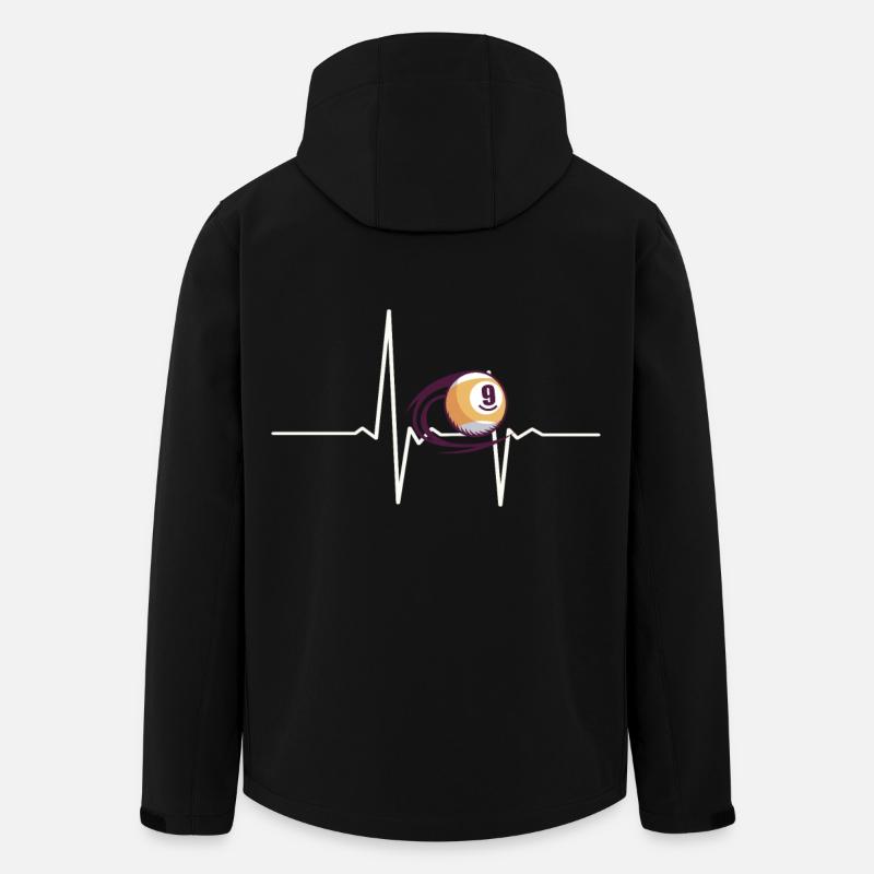 Billard Billardkugel Herzschlag - Recycelte Männer Softshell-Jacke von Stanley/Stella - Schwarz