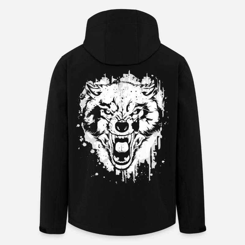 Wolf - Wölfe - Werwolf - Wolfsrudel - Vollmond - Recycelte Männer Softshell-Jacke von Stanley/Stella - Schwarz