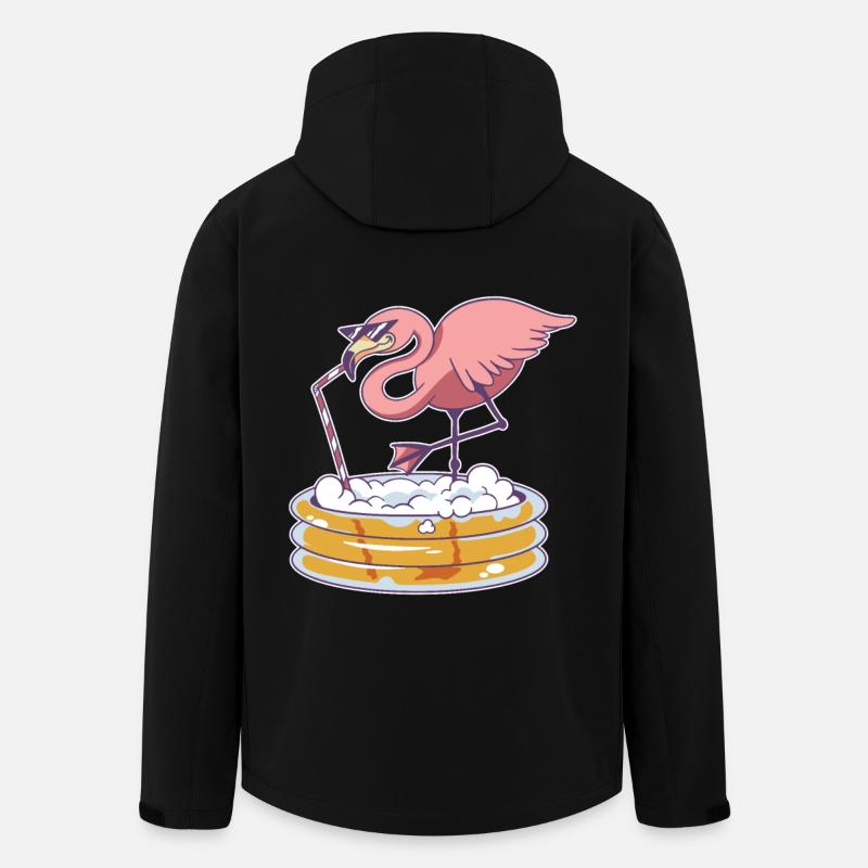 Flamingo Pool - Recycelte Männer Softshell-Jacke von Stanley/Stella - Schwarz
