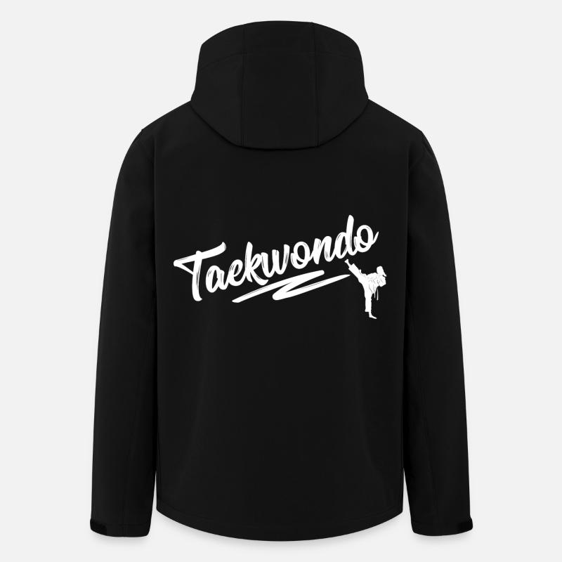 Taekwondo Kick Silhouette - Men’s Recycled Softshell Jacket by Stanley/Stella - black