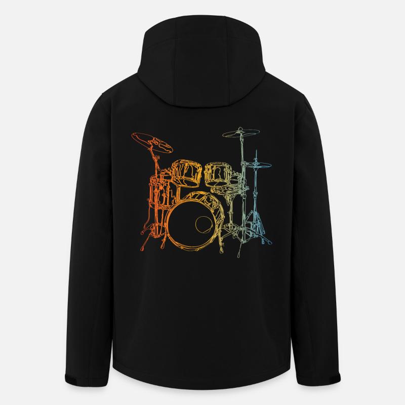 Drums - Men’s Recycled Softshell Jacket by Stanley/Stella - black