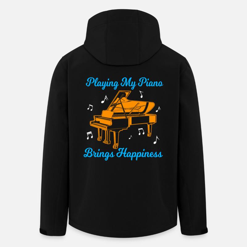 Pianist - Recycelte Männer Softshell-Jacke Discoverer von Stanley/Stella - Schwarz