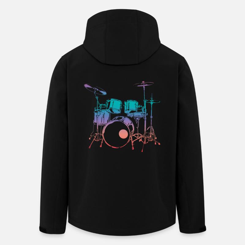 Schlagzeug - Recycelte Männer Softshell-Jacke von Stanley/Stella - Schwarz