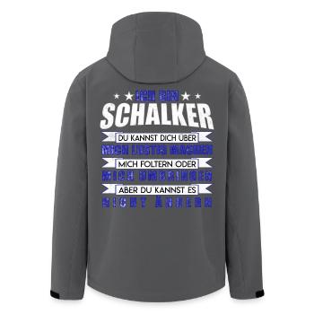 I am Schalke Fan design gift idea - Men’s Recycled Softshell Jacket by Stanley/Stella - black - Back - AI Model Male 185 light (185cm)