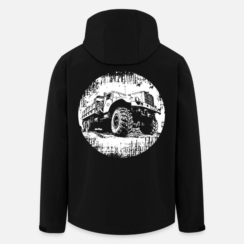 Kraz Camion GDR OSTALGIE - Veste softshell homme en polyester recyclé Stanley/Stella - noir