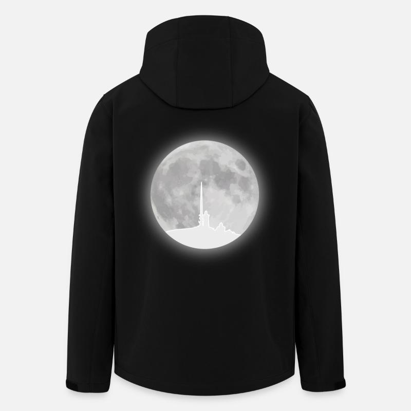 Brocken Vollmond Harz - Recycelte Männer Softshell-Jacke von Stanley/Stella - Schwarz