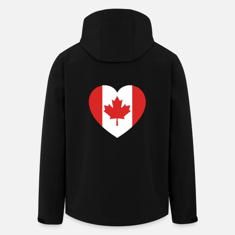 Ein Herz für Kanada - Recycelte Männer Softshell-Jacke von Stanley/Stella - Schwarz