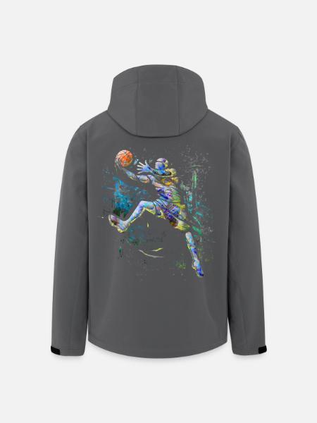 Basketballspillere - Basketball - BBall - Basketbold - Stanley/Stella herre softshelljakke i genanvendt polyester - sort