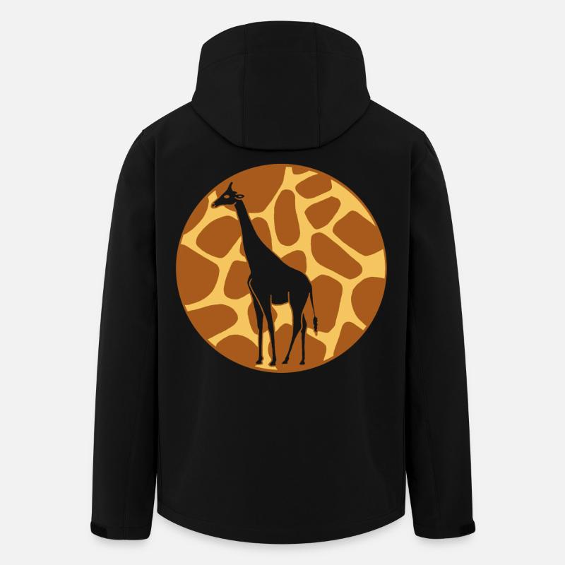 Giraffe - Recycelte Männer Softshell-Jacke von Stanley/Stella - Schwarz