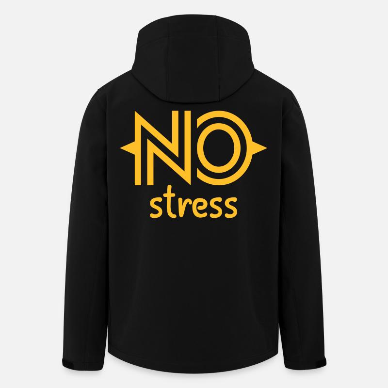 Kein Stress - Recycelte Männer Softshell-Jacke von Stanley/Stella - Schwarz