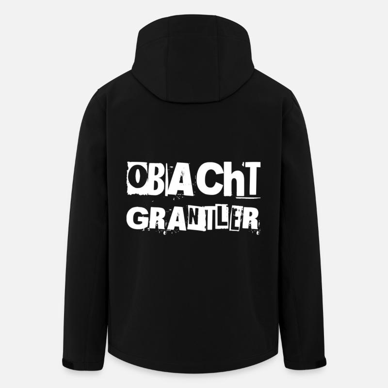 Obacht grantler - Recycelte Männer Softshell-Jacke von Stanley/Stella - Schwarz
