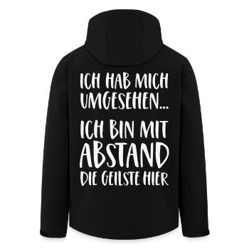 Ich bin mit Abstand die Geilste hier - Recycelte Männer Softshell-Jacke von Stanley/Stella - Schwarz - Hinten - AI Model Male 185 light (185cm)
