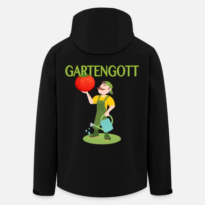 Gartengott Illustration für Gärtner Tomatenbauer - Recycelte Männer Softshell-Jacke von Stanley/Stella - Schwarz