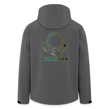 Kasachstan Steppenadler Geschenk - Recycelte Männer Softshell-Jacke von Stanley/Stella - Schwarz - Hinten - AI Model Male 185 light (185cm)