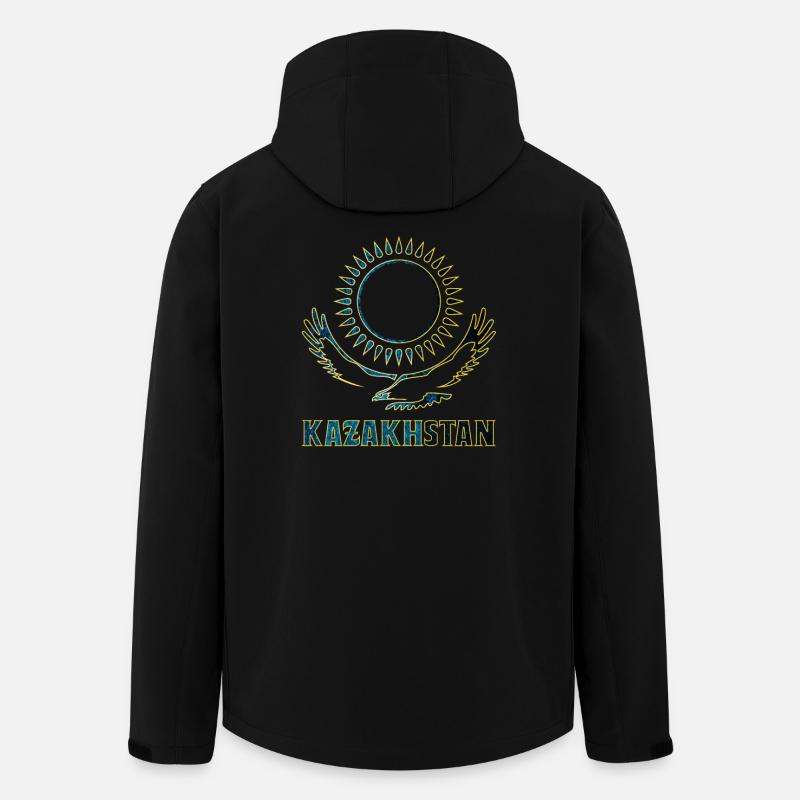 Kazakhstan steppe eagle gift - Men’s Recycled Softshell Jacket by Stanley/Stella - black