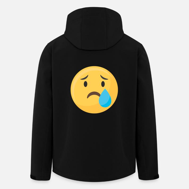 Emoticon Emoji Tear Face - Men’s Recycled Softshell Jacket by Stanley/Stella - black