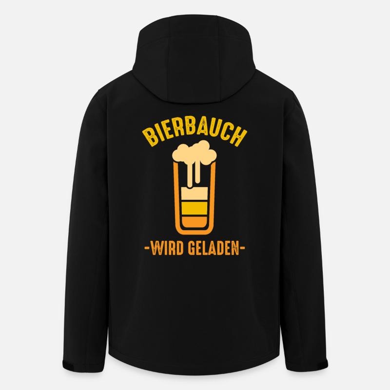 Bierbauch - Recycelte Männer Softshell-Jacke von Stanley/Stella - Schwarz
