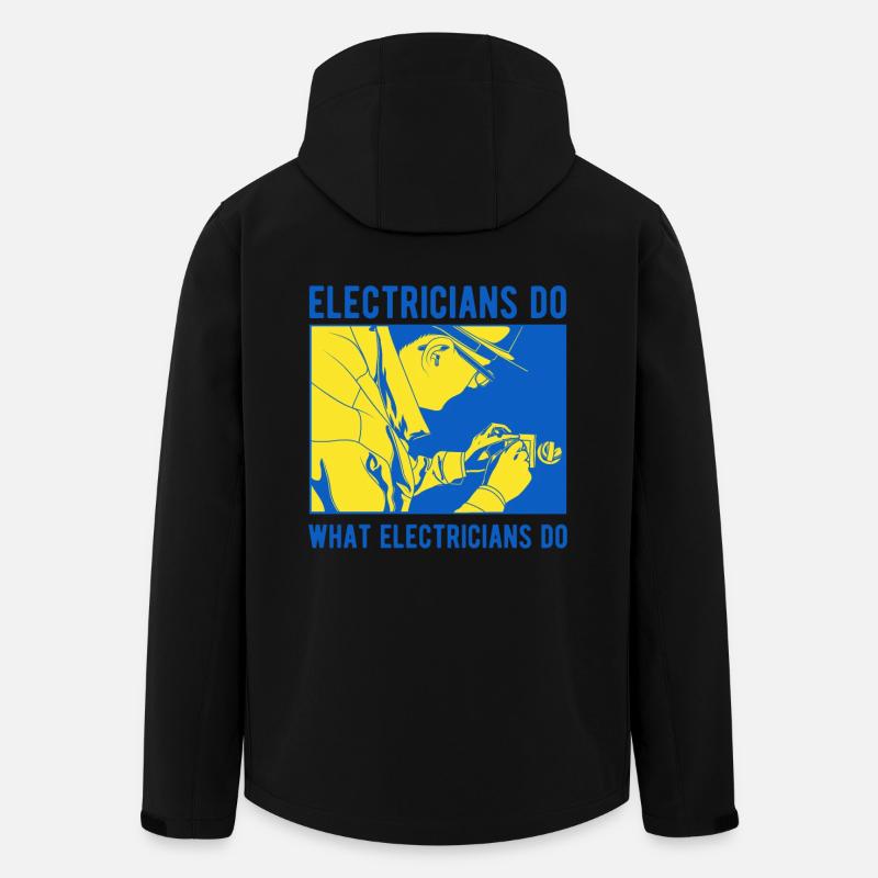 Elektriker Spruch - Recycelte Männer Softshell-Jacke von Stanley/Stella - Schwarz