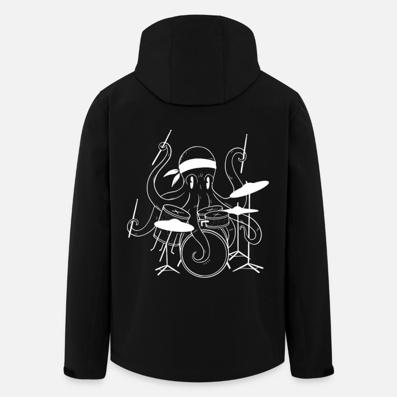 Octopus Drums - Men’s Recycled Softshell Jacket by Stanley/Stella - black