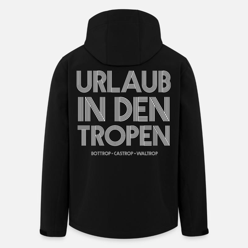Tropen-Urlaub Bottrop Castrop Waltrop - Recycelte Männer Softshell-Jacke von Stanley/Stella - Schwarz