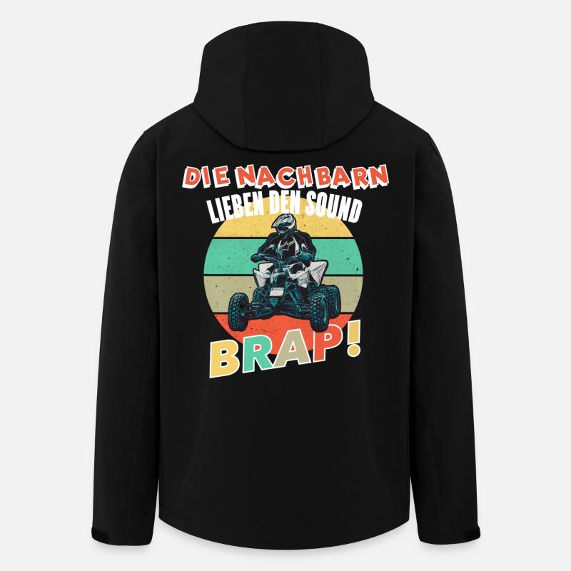 Quad Lustiger Spruch - Recycelte Männer Softshell-Jacke von Stanley/Stella - Schwarz