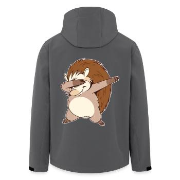 Humour drôle d’animaux sur le hérisson - Veste softshell homme en polyester recyclé Stanley/Stella - noir - Dos - AI Model Male 185 light (185cm)