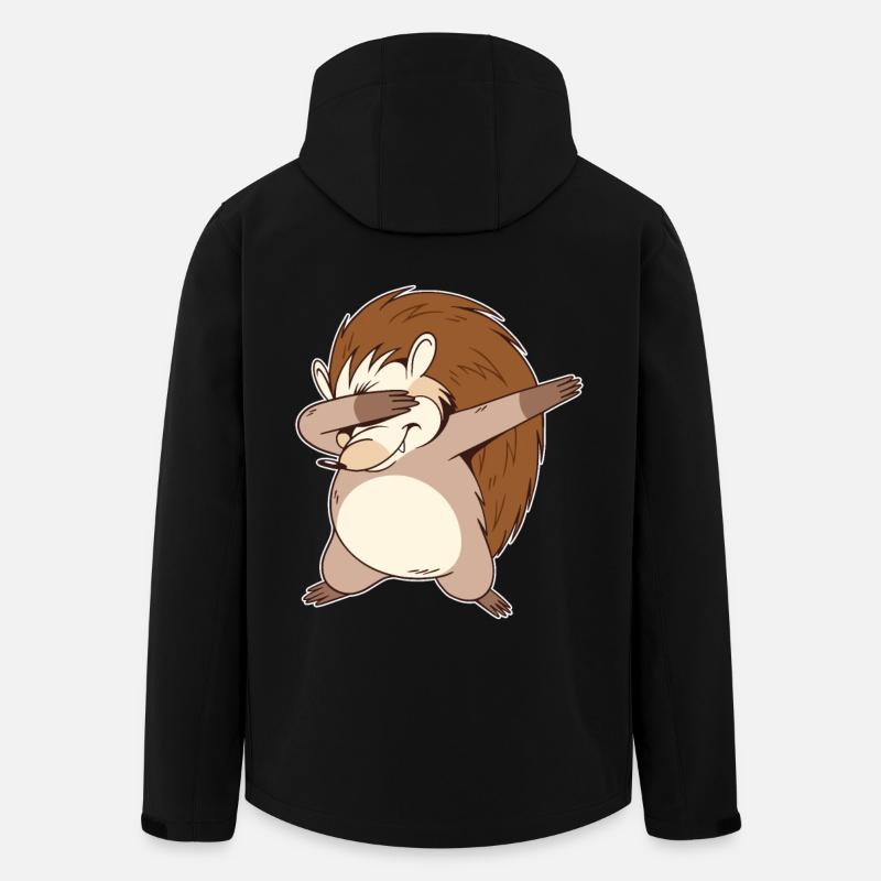 Dabbing hérisson - Veste softshell homme en polyester recyclé Stanley/Stella - noir